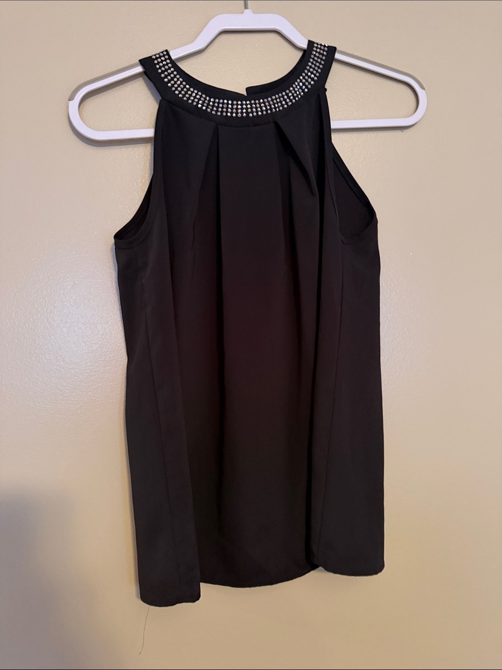 Embellished Halter Neck Black Dress